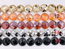 Cargar imagen en el visor de la galería, 30mm Crystal Coin Faceted Shiny Glass Beads Strand 15 Colors Available!!
