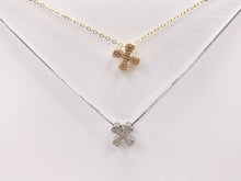 Cargar imagen en el visor de la galería, Tiny CZ Pave Cross Charms Pendants in 18K Gold/Platinum Plated Copper 10PCS
