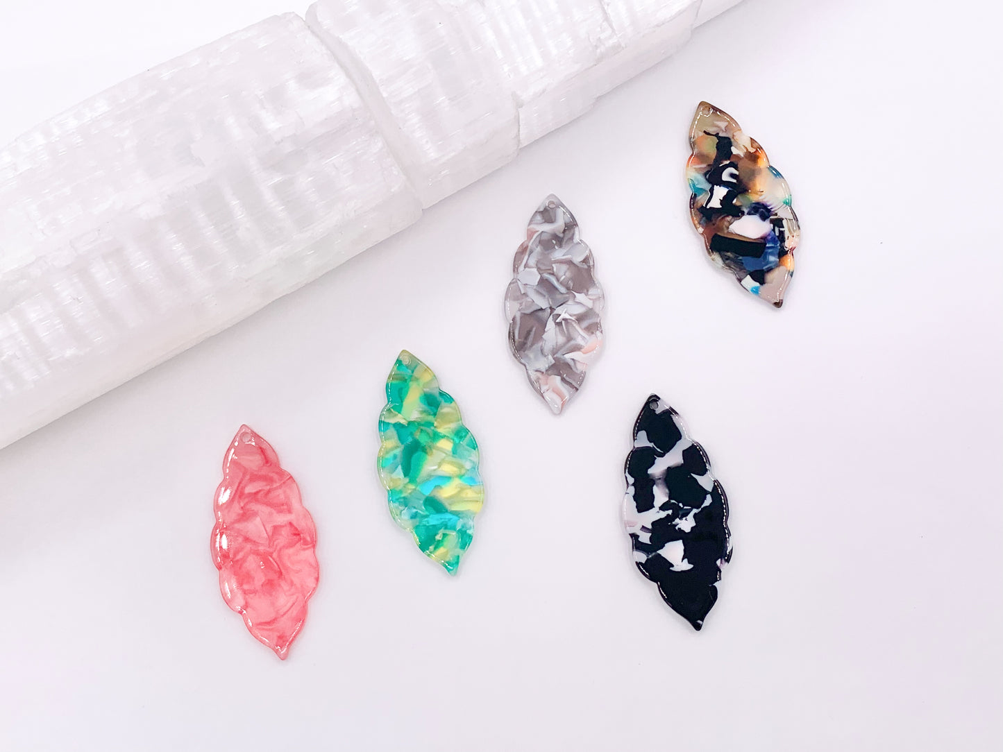 22x50mm Acetate Marquis Earring Pendants Acetate Earring Findings For Jewelry Making 5 Colors Available 10PCS