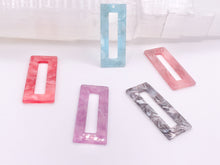 Load image into Gallery viewer, 21x50mm Acetate Hollow Rectangle Earring Pendants Acetate Rectangular Earring Findings For Jewelry Making 8PCS
