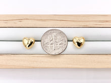 Load image into Gallery viewer, Cute Puffy Heart Earring Stud in Real 18K Gold Plated Over Copper Valentine&#39;s Day Gift Idea  5 PAIRS

