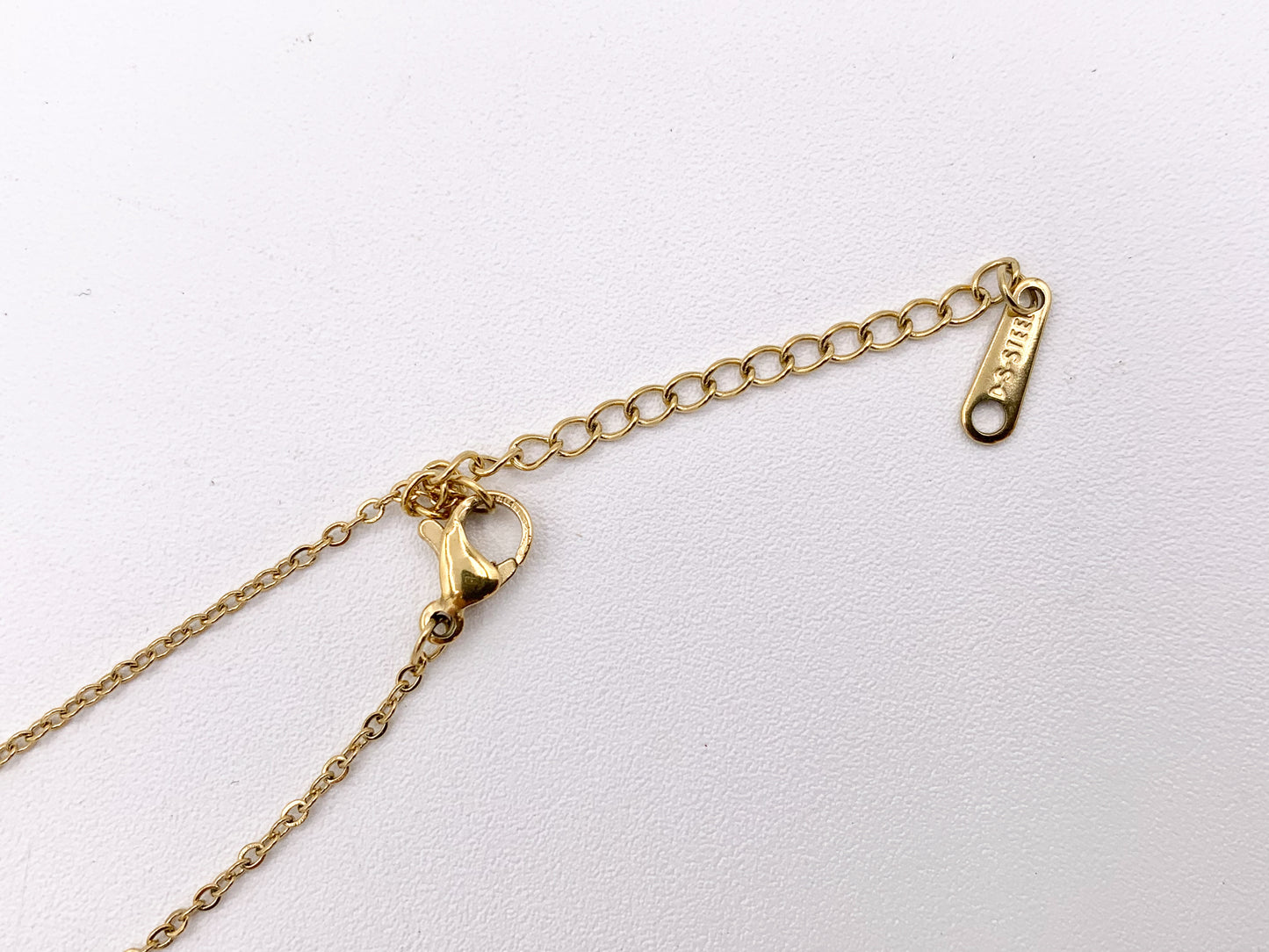 Delicate Spacer Necklace Gold Plated Stainless Steel Dainty Flexible Minimalist Finished Necklace 16" with Extension Link