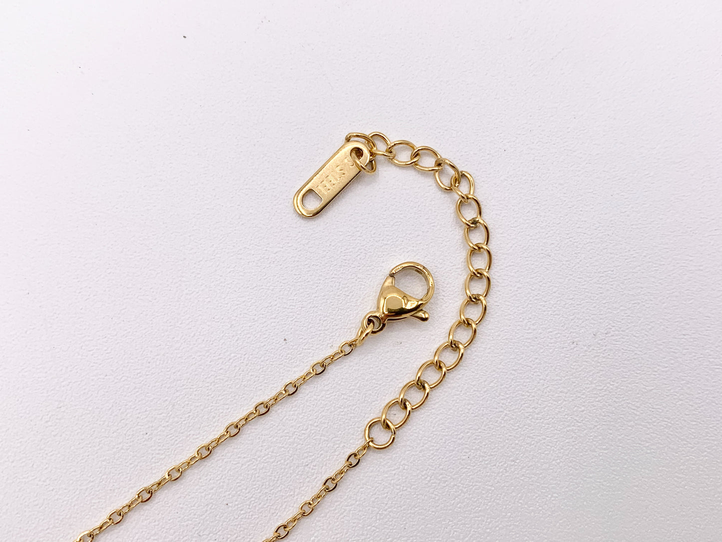 Delicate MOP Heart Charm Necklace Gold Plated Stainless Steel Dainty Flexible Minimalist Finished Necklace 16" with Extension Link