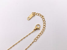 Cargar imagen en el visor de la galería, Delicate MOP Heart Charm Necklace Gold Plated Stainless Steel Dainty Flexible Minimalist Finished Necklace 16&quot; with Extension Link
