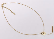 Cargar imagen en el visor de la galería, Delicate Dangle Pendant Necklace Gold Plated Stainless Steel Dainty Flexible Minimalist Finished Necklace 16&quot; with Extension Link
