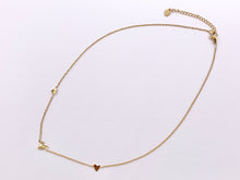 Cargar imagen en el visor de la galería, Delicate Heart Necklace Gold Plated Stainless Steel Dainty Flexible Minimalist Finished Necklace 16&quot; with Extension Link
