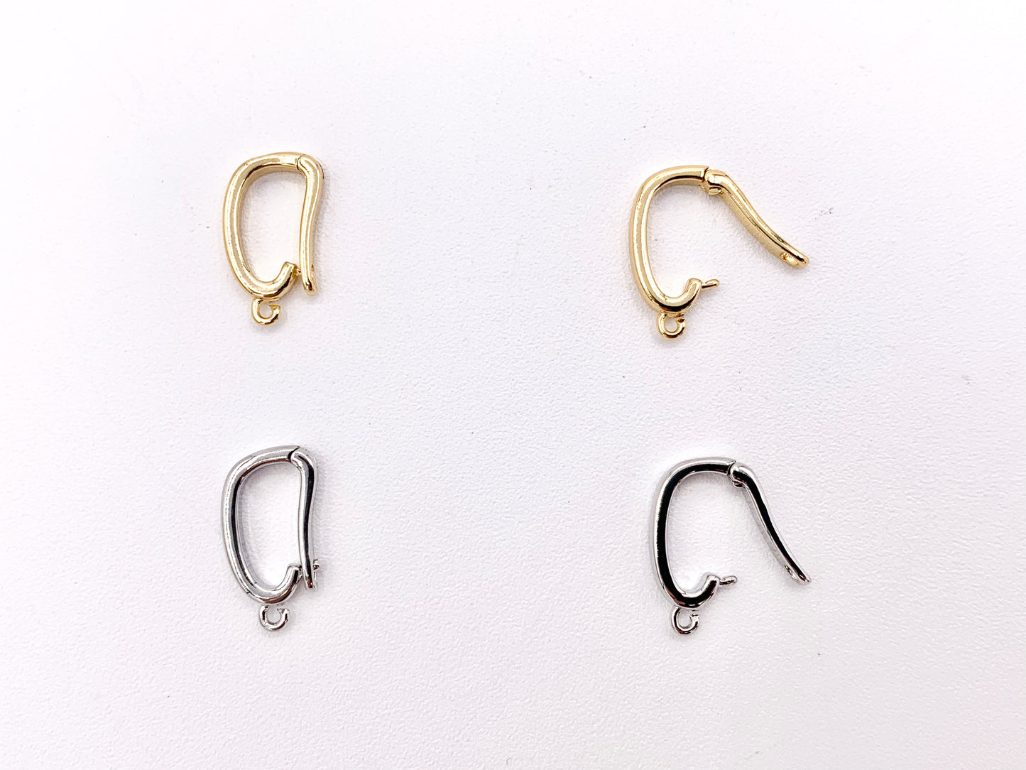 Bails for Pendants in 18K Gold or Silver plating Dainty Snap Open Bails 10 PCS