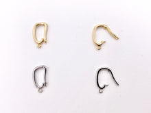 Cargar imagen en el visor de la galería, Bails for Pendants in 18K Gold or Silver plating Dainty Snap Open Bails 10 PCS
