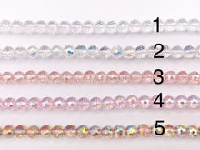Load image into Gallery viewer, 8mm High Quality Crystal Round Faceted 96 Cut Extra Shiny Crystal Beads 1 Strand 10&quot; Available in 19 Colors
