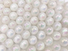 Load image into Gallery viewer, Electroplated Natural Selenite Mystic Coated White Selenite Smooth Beads 6mm 8mm 10mm Natural Stone Beads
