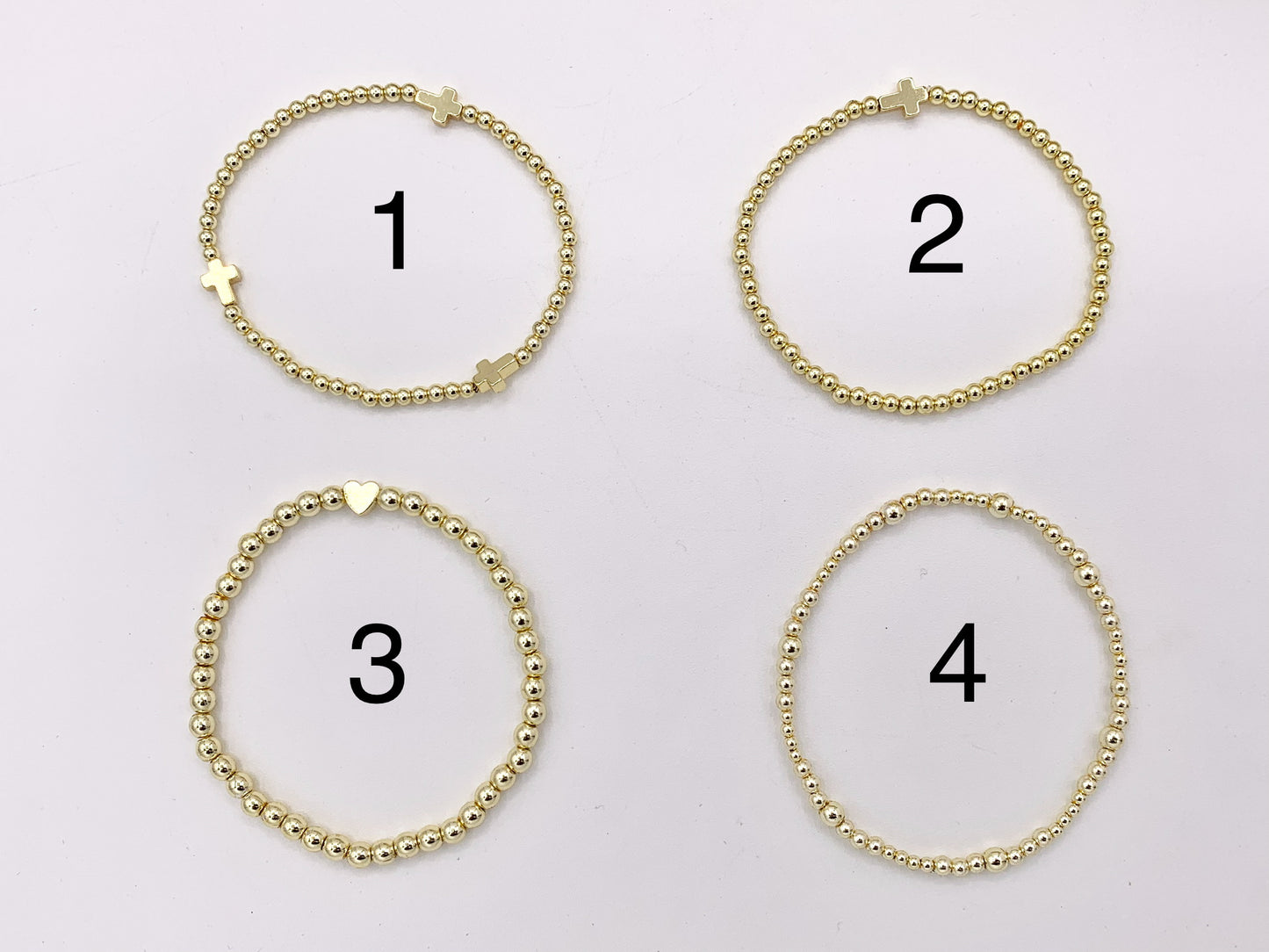 18K Gold Plated Hematite Rice Shape Beaded Dainty Stretchy Bracelet 1 piece