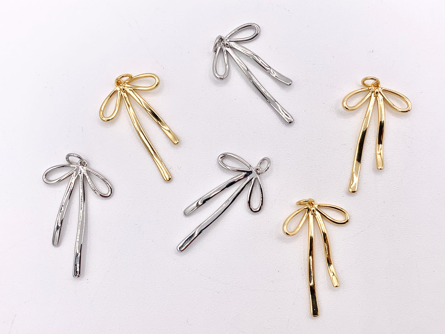 Cute Bowtie Pendant in 18K Gold/Platinum Plated Over Copper 8 PCS