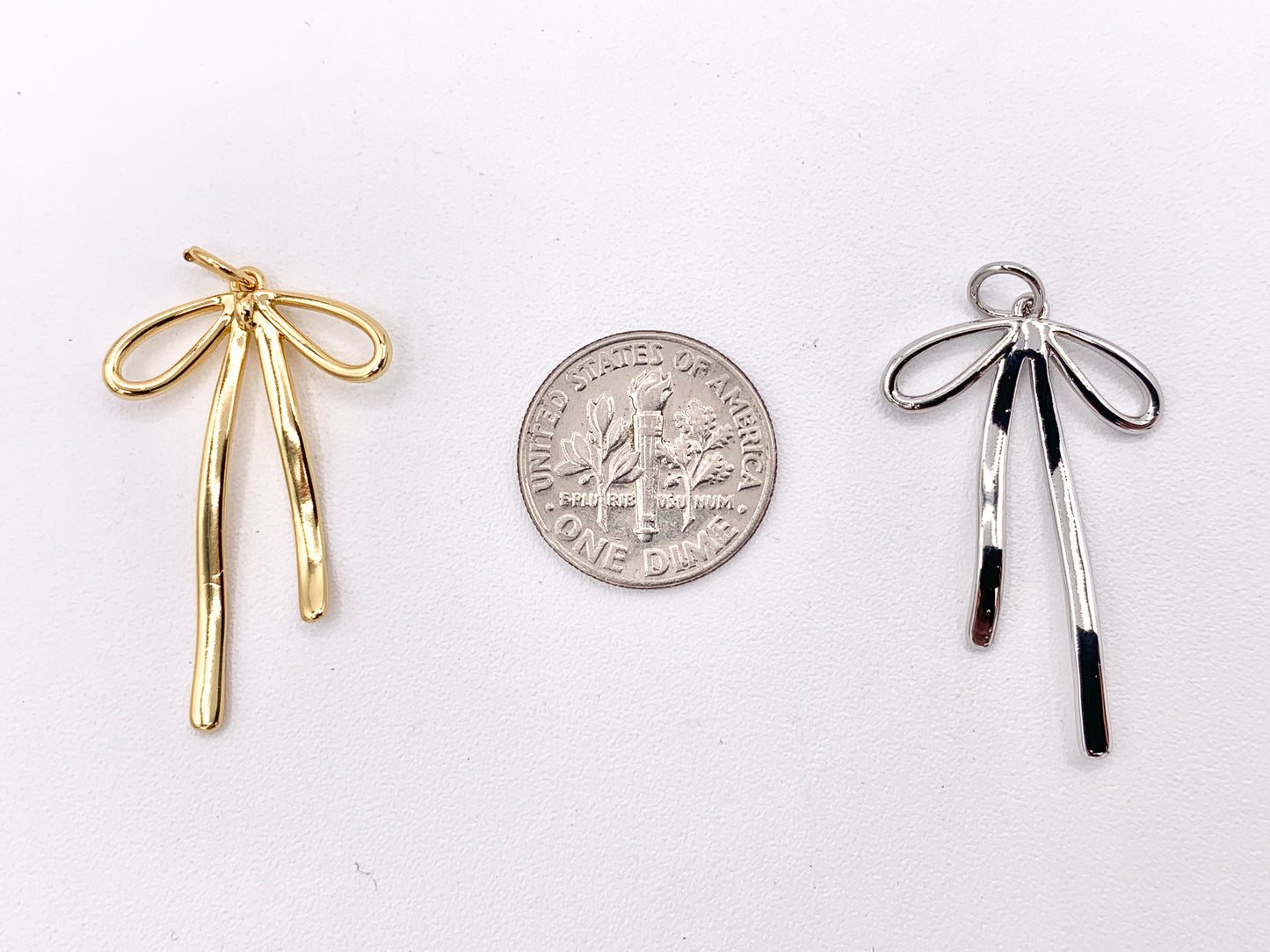 Cute Bowtie Pendant in 18K Gold/Platinum Plated Over Copper 8 PCS