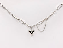 Cargar imagen en el visor de la galería, Delicate Dangle Heart Pendant Necklace Gold/Silver Plated Stainless Steel Finished Necklace 16&quot; with Extension Link
