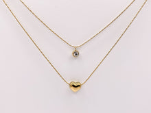 Cargar imagen en el visor de la galería, 1 Set Delicate Heart Necklace Gold/Silver Plated Stainless Steel Dainty Flexible Minimalist Finished Necklace 16&quot; with Extension Link
