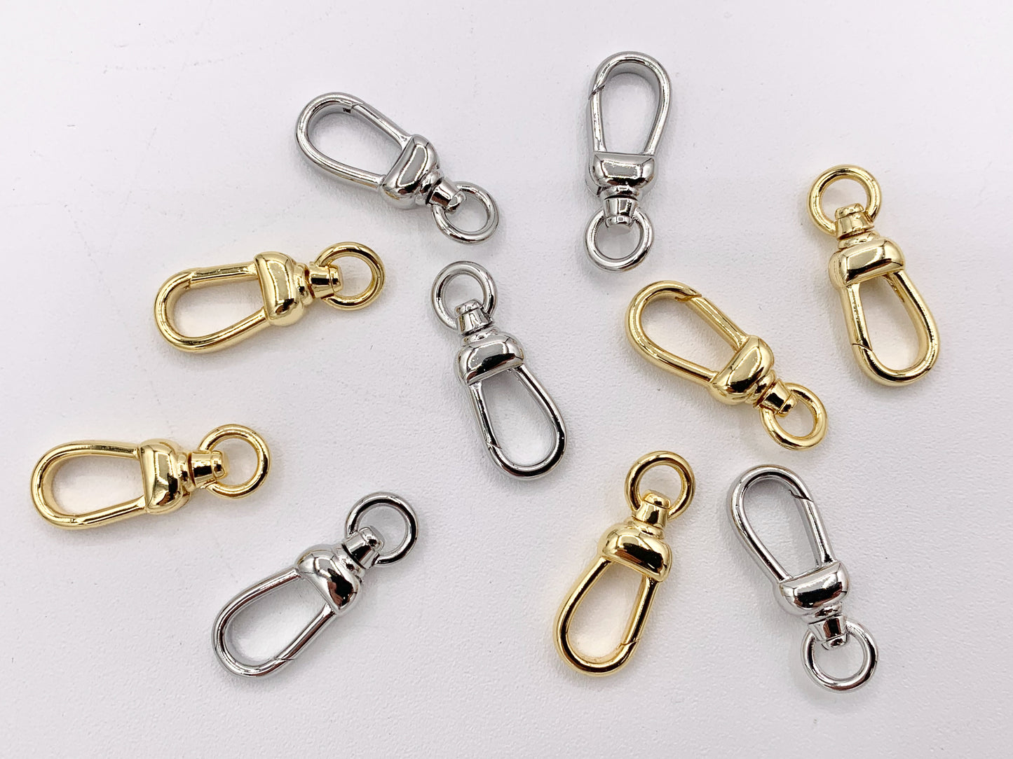 Cute Plain Key Chain Clasps in 18K Gold/Platinum Plated 10 PCS