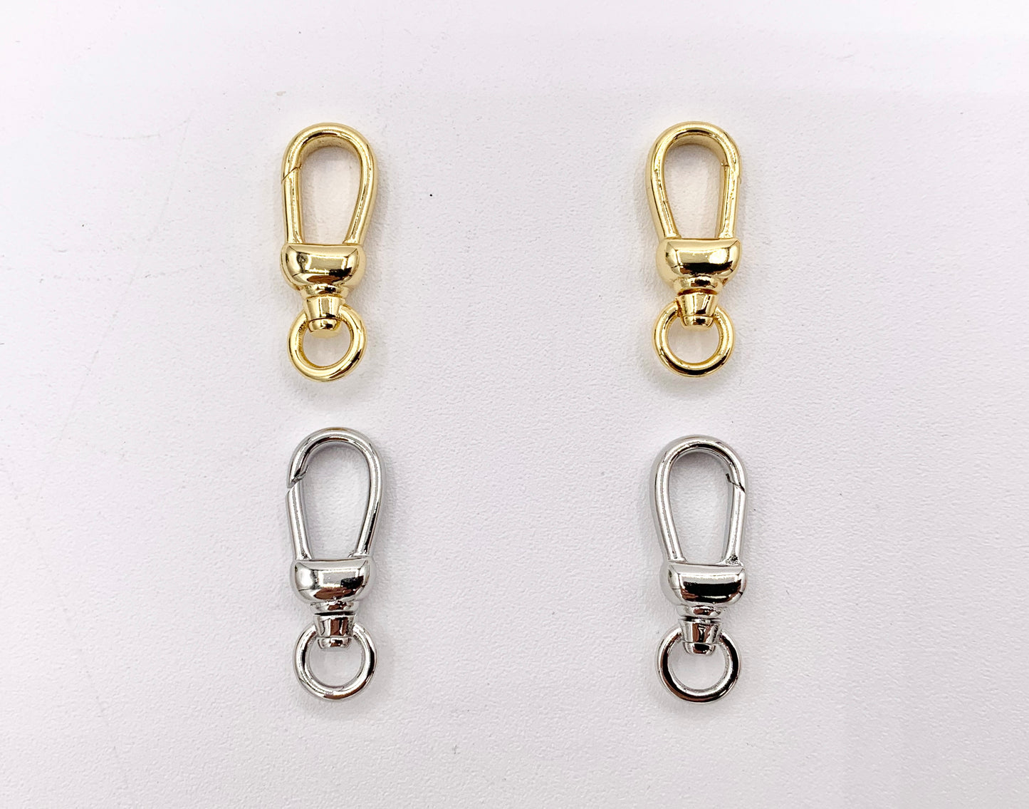 Cute Plain Key Chain Clasps in 18K Gold/Platinum Plated 10 PCS
