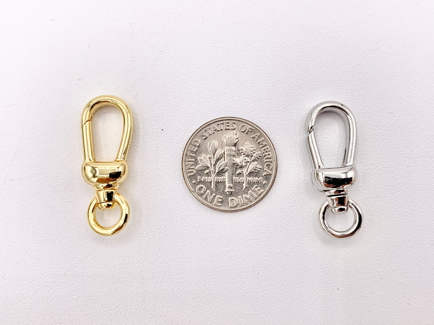 Cute Plain Key Chain Clasps in 18K Gold/Platinum Plated 10 PCS