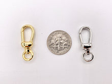 Cargar imagen en el visor de la galería, Cute Plain Key Chain Clasps in 18K Gold/Platinum Plated 10 PCS
