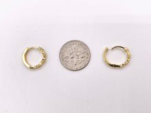 Load image into Gallery viewer, CZ Pave Diamonds Cute Little Earring Huggies in 18k Gold or Silver plated Copper 5 PAIRS
