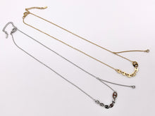 Cargar imagen en el visor de la galería, Delicate Coffee Bean Dangle CZ Pendant Necklace Gold/Silver Plated Stainless Steel Finished Necklace 16&quot; with Extension Link
