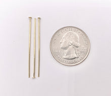 Cargar imagen en el visor de la galería, 36mm/1.5 inches Gold Plated Flat Head Pins Beading Headpins Gauge 22
