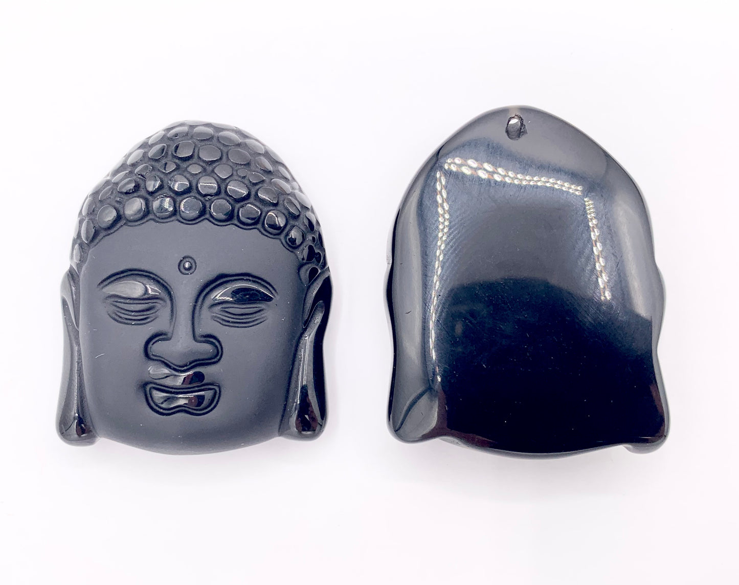 The Buddha Pendant Natural Black Obsidian Pendants Beautiful Hand Carved Buddhism Stone Pendant Sold By Piece