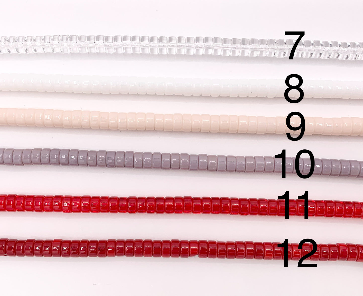 3x6mm Heishi Shiny Colorful Glass Beads For Jewelry Making Around 14-15" Price 1 Strand