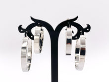 Load image into Gallery viewer, 2 Sizes Simple Plain Hoop Earrings Real 18K Gold/Platinum Plated Over Copper 3 PAIRS
