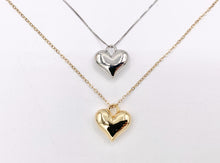 Cargar imagen en el visor de la galería, Cute Puffy Heart Pendant Charms in 18K Gold or Silver Plated Copper 6 PCS
