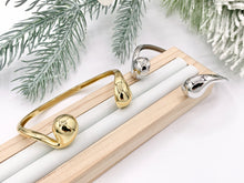 Load image into Gallery viewer, Open Front Drop Adjustable Bracelet Cuffs in Real Gold/Platinum 18K Plated Copper 3 PCS
