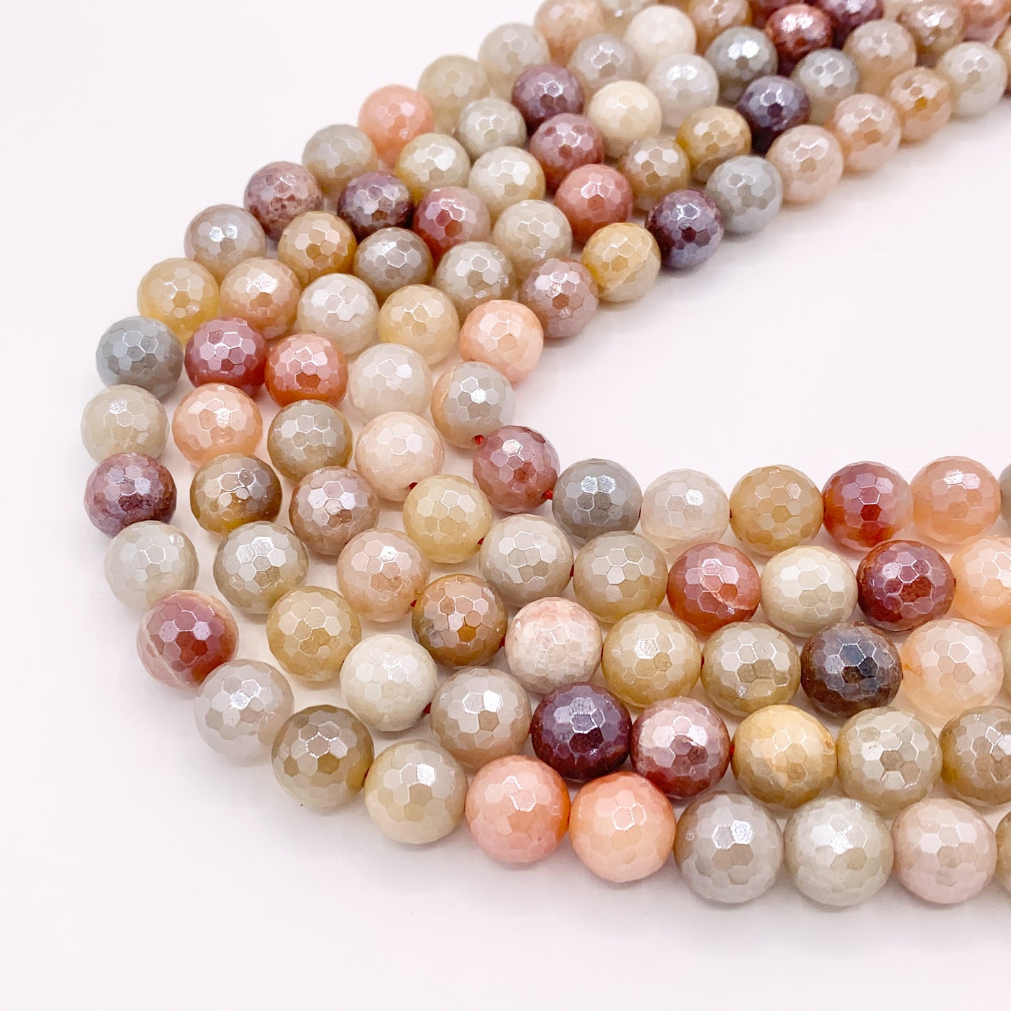 Mystic Electroplated Quartzose Jade Shiny Faceted Round Beads 6mm 8mm 10mm 12mm 15"