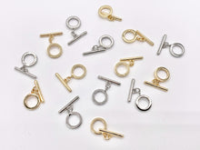 Cargar imagen en el visor de la galería, Real Gold 18K and Platinum Plated Toggle Over Copper 10 SETS
