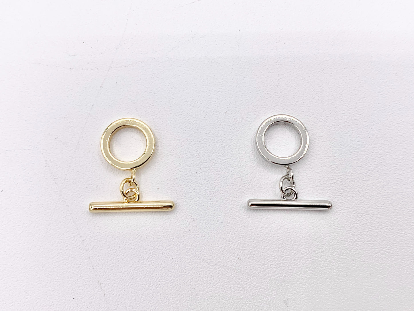Real Gold 18K and Platinum Plated Toggle Over Copper 10 SETS