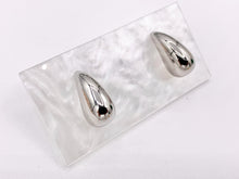 Load image into Gallery viewer, Stainless Steel Drop Puffy Earrings in 18K Gold or Silver Plated Stainless Steel
