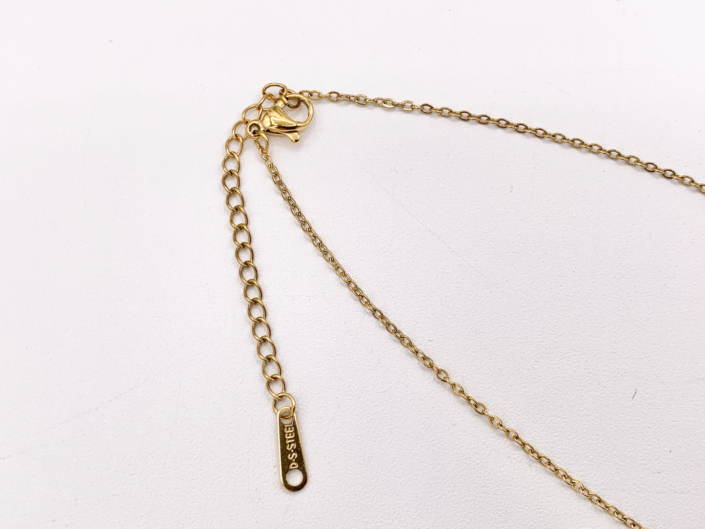 Delicate Heart Necklace Gold Plated Stainless Steel Dainty Flexible Minimalist Finished Necklace 16" with Extension Link 1PC