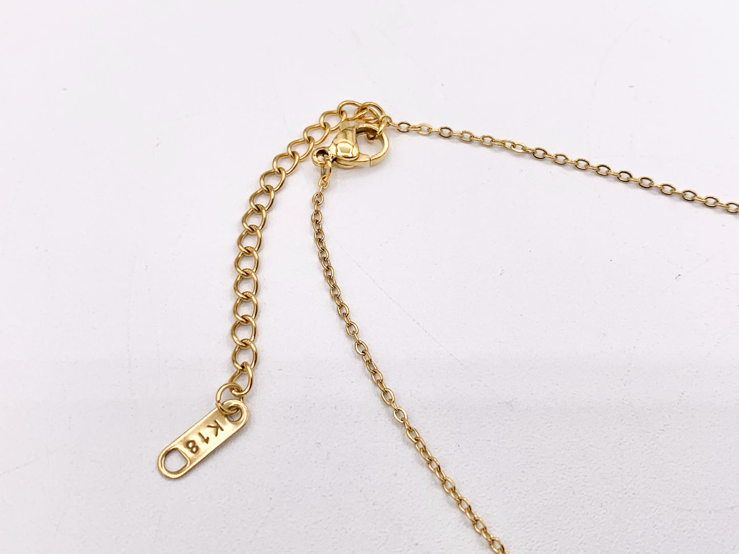 Delicate CZ Pave Heart Necklace Gold Plated Stainless Steel Dainty Flexible Minimalist Finished Necklace 16" with Extension Link 1PC