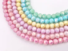 Cargar imagen en el visor de la galería, 4mm High Quality Opaque Crystal Round Faceted 32 Cut Extra Shiny Crystal Beads 1 Strand 15&quot; Available in 6 Colors
