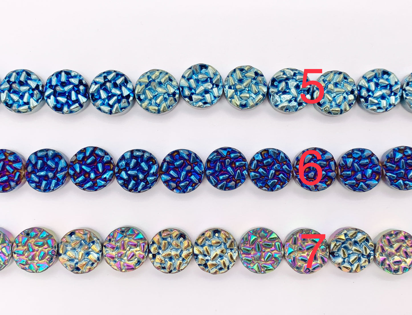 10mm Hematite Hammered Coin Beads Jewelry Making Around 15"-16" Price for 1 Strand