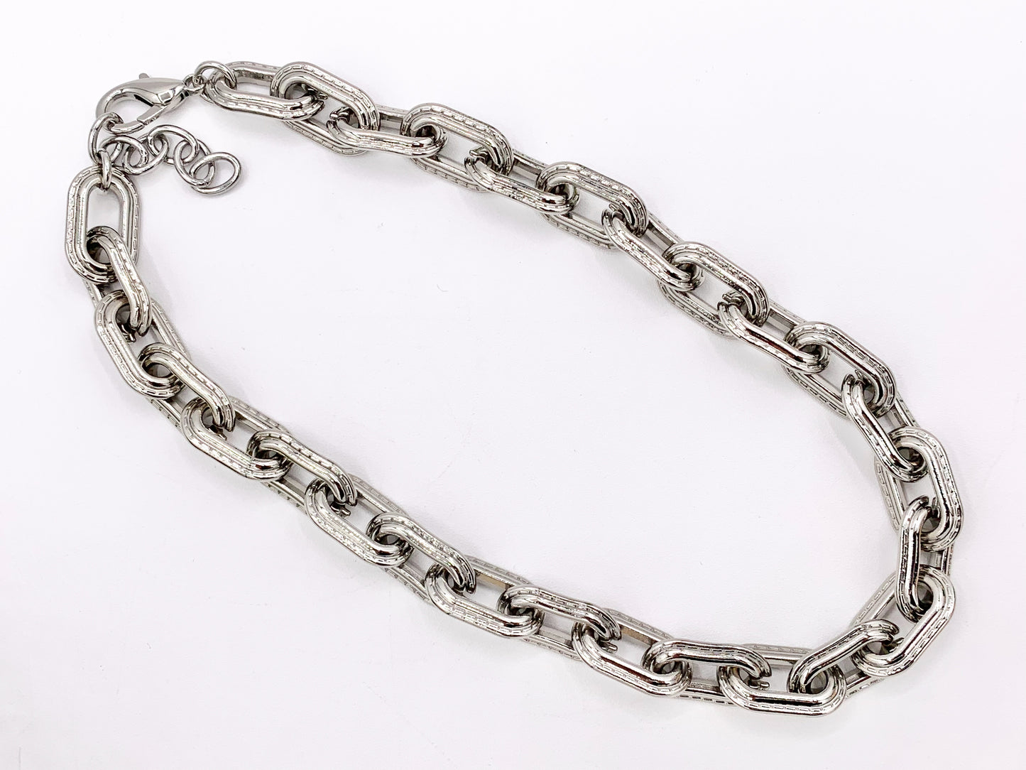 Chunky Paperclip Necklace Gold/Silver Plated Copper Finished Necklace 17.5" with 2" Extension Link 1PC