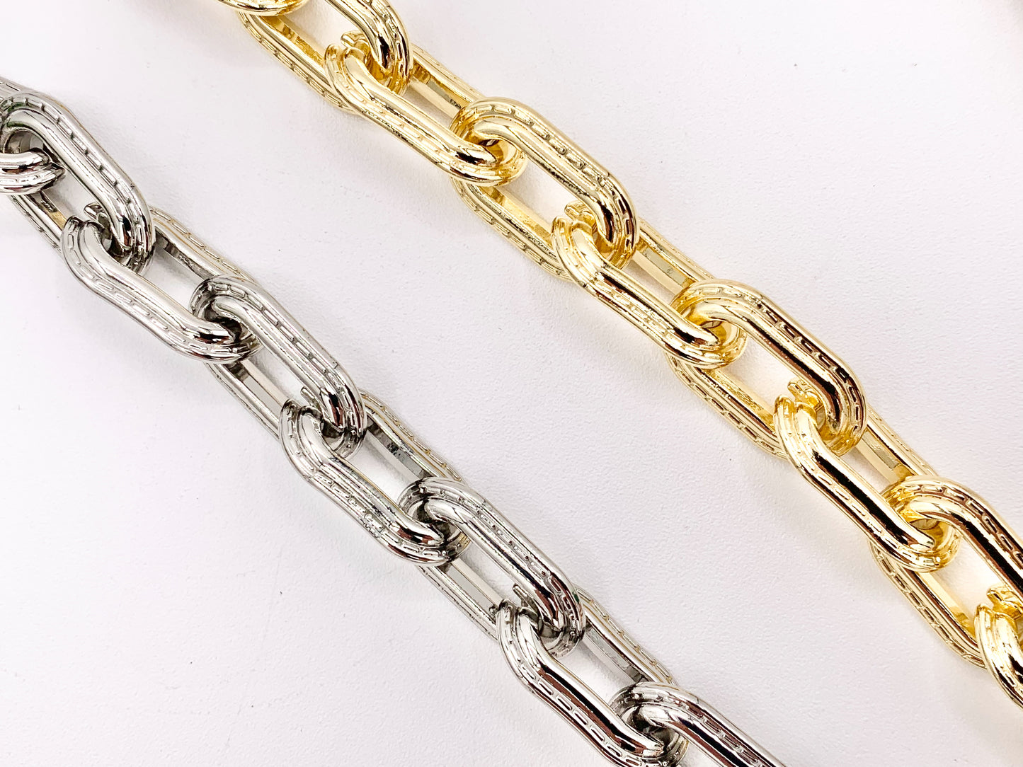 Chunky Paperclip Necklace Gold/Silver Plated Copper Finished Necklace 17.5" with 2" Extension Link 1PC