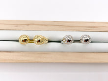 Cargar imagen en el visor de la galería, Simple Chunky Nugget Bypass Ring in 18K Gold And Platinum Plated Brass 5PCS
