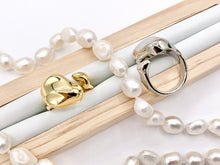 Load image into Gallery viewer, Simple Chunky Free Formed Nugget Bypass Ring in 18K Gold And Platinum Plated Brass 5PCS
