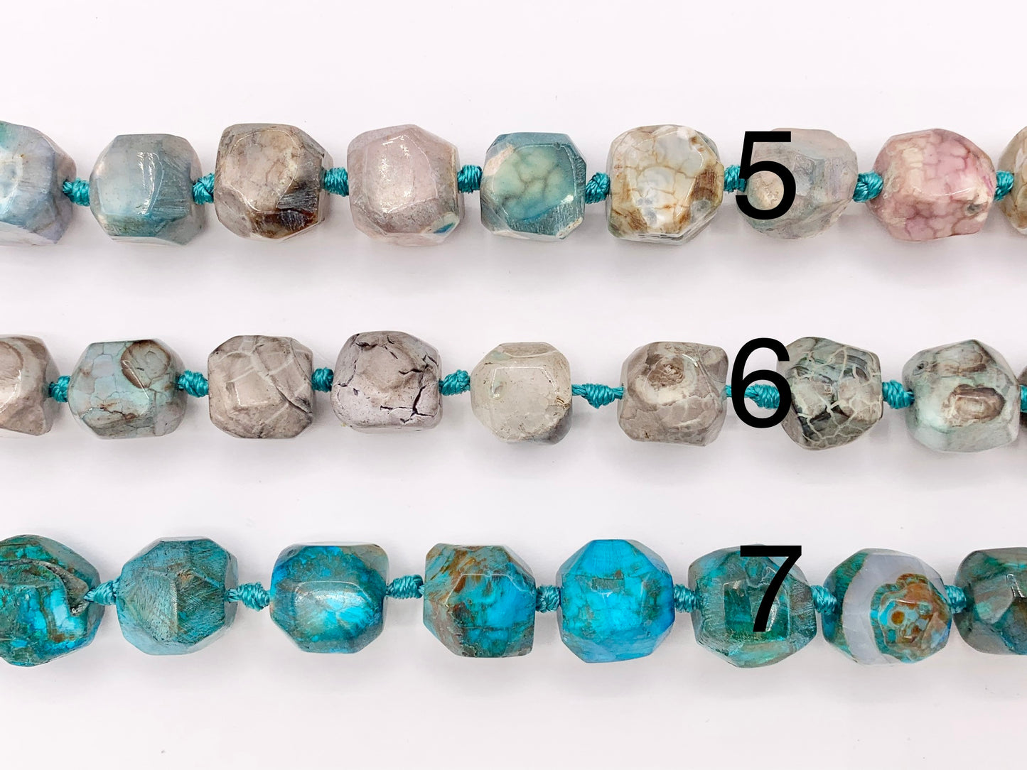 Colorful Dyed Natural Agate Faceted Nugget Beads 16"-17" (Size Vary Each Beads!!!)