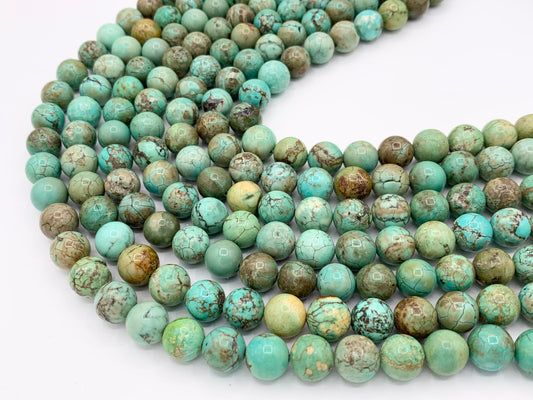 Natural Magnesite Blueish Green Color Smooth Round Beads 3mm 6mm 8mm 10mm 1 Strand