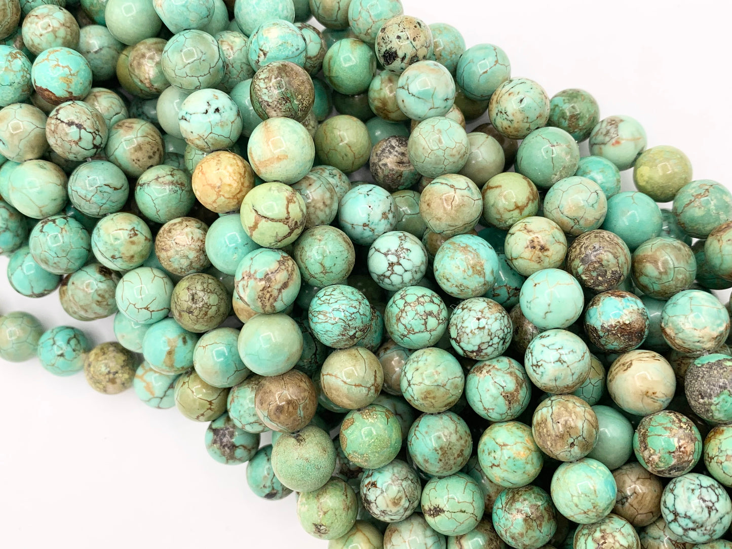 Natural Magnesite Blueish Green Color Smooth Round Beads 3mm 6mm 8mm 10mm 1 Strand