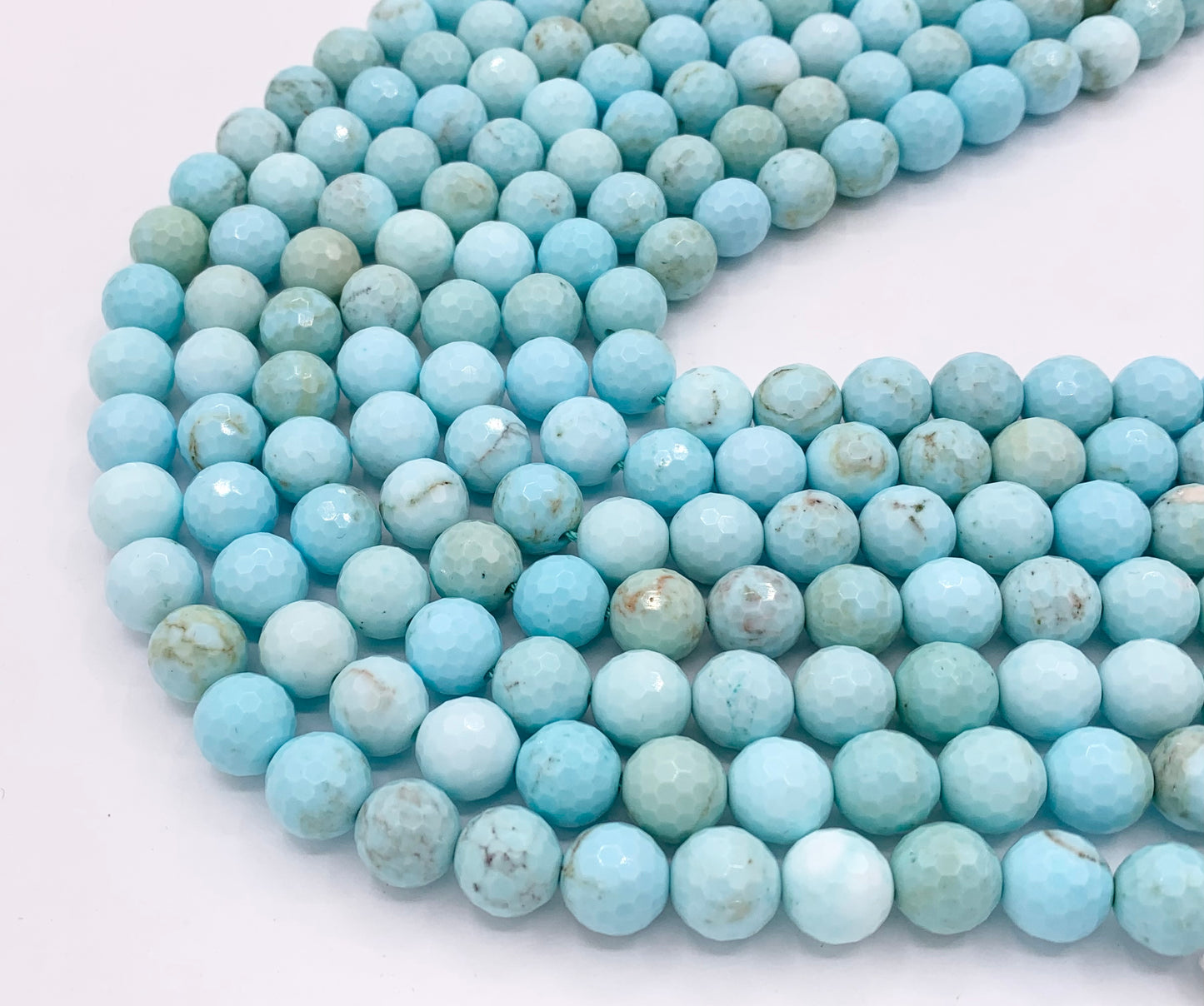 Natural Magnesite Light Blue Color Smooth Round Beads 6mm 8mm 10mm 1 Strand