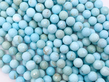 Load image into Gallery viewer, Natural Magnesite Light Blue Color Smooth Round Beads 6mm 8mm 10mm 1 Strand
