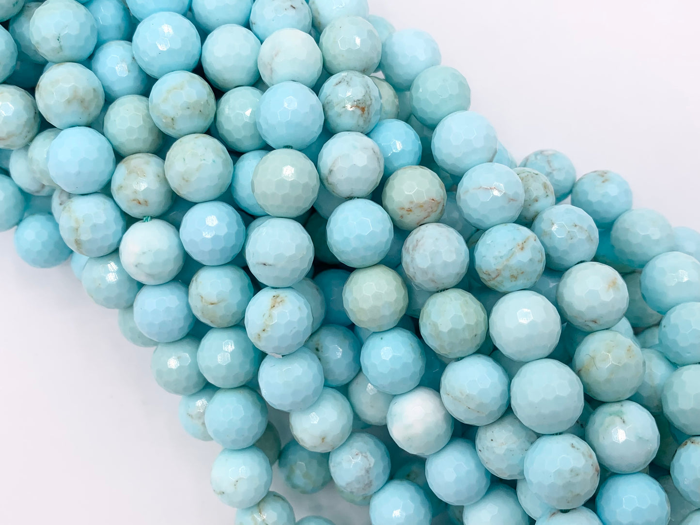 Natural Magnesite Light Blue Color Smooth Round Beads 6mm 8mm 10mm 1 Strand