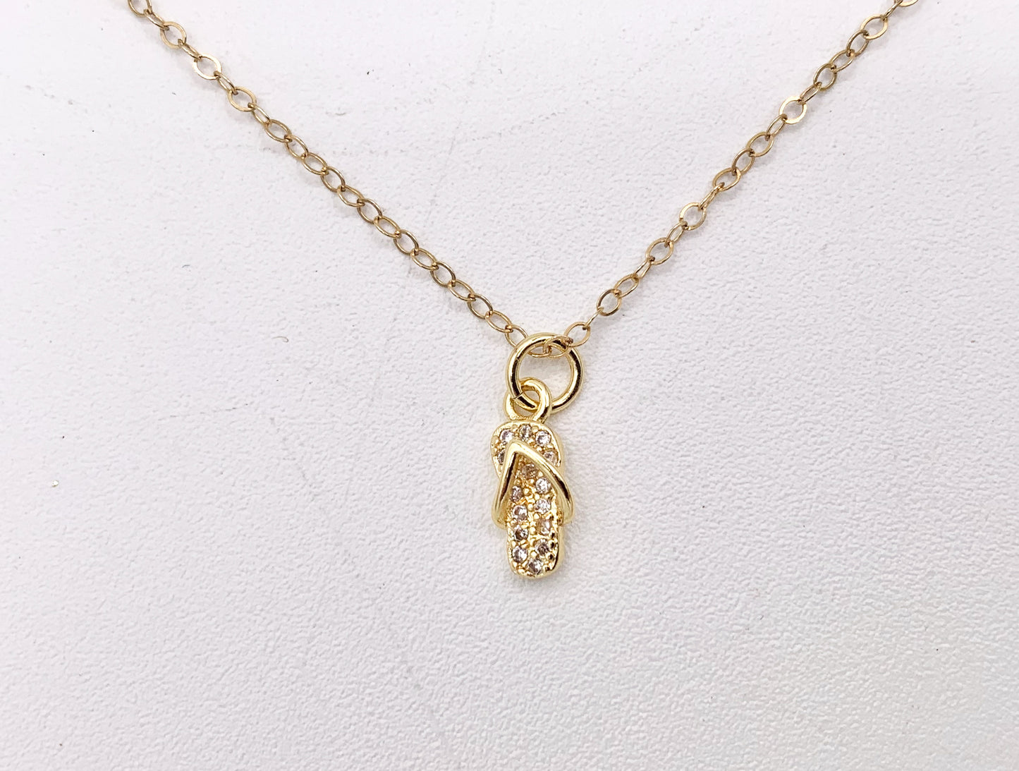 Tiny Cute Flip Flop Charms in Real Gold 18K Plated Brass 10 PCS